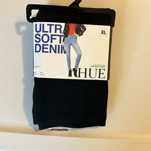 Hue High Waist Leggings, Ultra soft denim, Black, XL